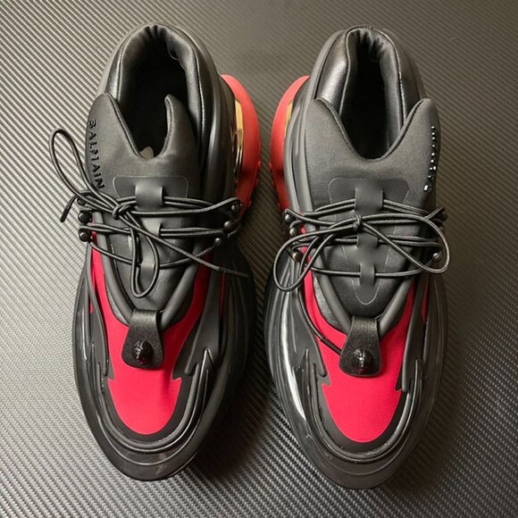 Balmain Low-Top Black And Red Unicorn Shoes - Picture 7 of 9